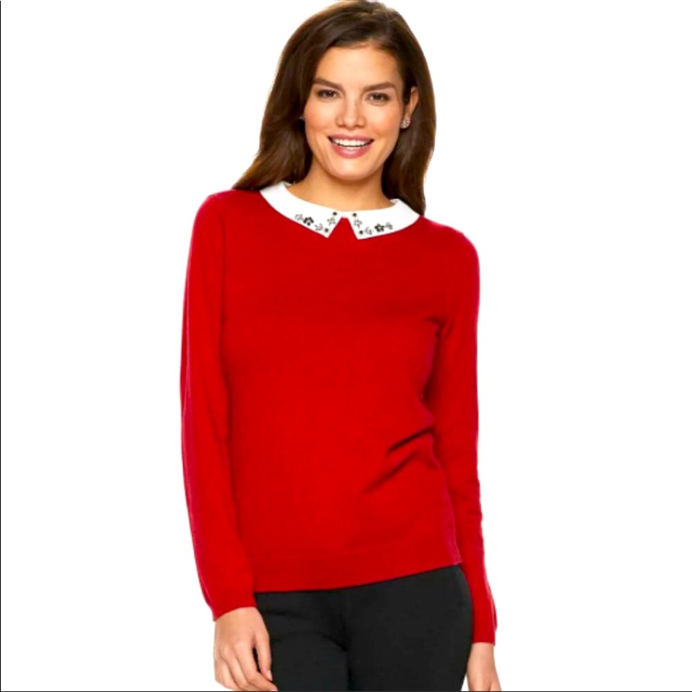 Elle sweater with studded collar